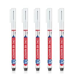5-8Pcs/Set 20mm Deep Hole Long Nib Head Markers for Woodworking Decoration Waterproof Multi-Purpose Metal Perforating Paint Pen