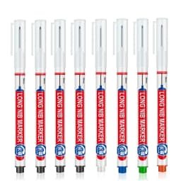 5-8Pcs/Set 20mm Deep Hole Long Nib Head Markers for Woodworking Decoration Waterproof Multi-Purpose Metal Perforating Paint Pen