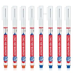 5-8Pcs/Set 20mm Deep Hole Long Nib Head Markers for Woodworking Decoration Waterproof Multi-Purpose Metal Perforating Paint Pen