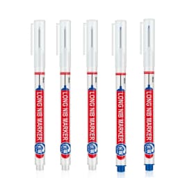 5-8Pcs/Set 20mm Deep Hole Long Nib Head Markers for Woodworking Decoration Waterproof Multi-Purpose Metal Perforating Paint Pen