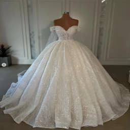 Customized Sweetheart Appliques Sequined Wedding Dress 2026 Court Train Tulle Off the Shoulder New Style Ball Gown Bridal Gowns