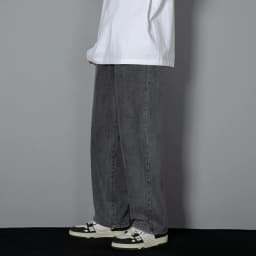 Korean Solid Colors Men's Casual Long Jeans Classic Man Four Seasons Straight Denim Wide-leg Pants Light Blue Grey Black 3XL
