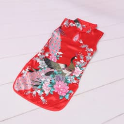 Cheongsam Dress Baby Girl Qipao Summer Clothes Peacock Sleeveless Slim Traditional Dress Child Girls Clothes Chinese Style