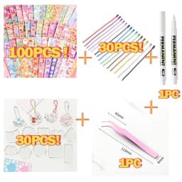 10-200Pcs Kawaii Handbook Stickers Cartoon Collage Laser Sticker DIY Decorative Scrapbooking Journals Stationery School Supplies
