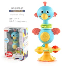 Cartoon Baby soothing ringing toy with fun sound effects nursery rhyme baby dining table suction cup puzzle early education toy