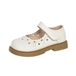 Girls Sweet Leather Shoes 2025 Spring Autumn Fashion Kids Mary Janes with Cut-outs Heart Princess Children Dress Shoes Soft Chic
