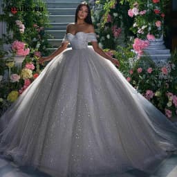 Smileven Princess Wedding Dress Ball Gowns Glitter Tulle Sweetheart Bride Dresses Robe De Mariee Off The Shoulder Wedding Gowns