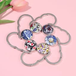 Fashion Crystal Folding Portable Desk Hooks Table Hanger Purse Holder Table Bag Hook