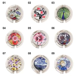 Fashion Crystal Folding Portable Desk Hooks Table Hanger Purse Holder Table Bag Hook
