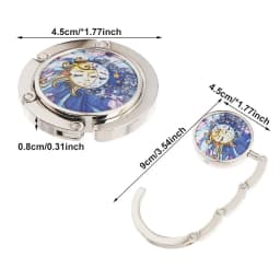 Fashion Crystal Folding Portable Desk Hooks Table Hanger Purse Holder Table Bag Hook
