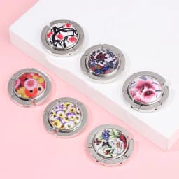 Fashion Crystal Folding Portable Desk Hooks Table Hanger Purse Holder Table Bag Hook