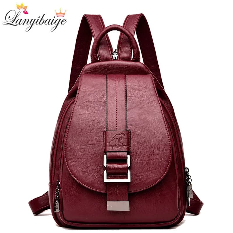 2026 New Hot Women Leather Backpacks Female Vintage Backpack for Teenage Girls School Chest Bag Travel Bagpack Ladies Back Pack