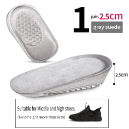 Silicone Gel Invisible Height Increase Insole Heel Lifting Inserts Shoe Foot Care Protector Elastic Cushion Insert for Men Women