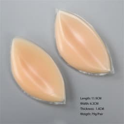 1 Pair Push Up Silicone Triangle Bikini Swimsuit Bra Insert Pads Bra Pads Pasties Invisable Breast Enhancer Lingerie Dropship