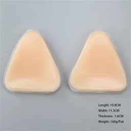 1 Pair Push Up Silicone Triangle Bikini Swimsuit Bra Insert Pads Bra Pads Pasties Invisable Breast Enhancer Lingerie Dropship