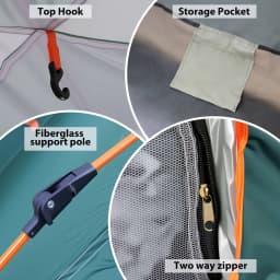 Automatic Quick-opening Tent Folding Outdoor Camping Beach Ultralight Tent Rainproof UPF50+ Anti UV Shelter 2 Person Tents