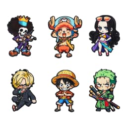 6pcs ONE PIECE Cartoon Character Brooches Set Q Version including Monkey D. Luffy Roronoa Zoro Sanji Brook Gift for Friends