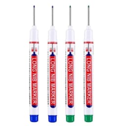 4Pcs White 20mm Deep Hole Long Nib Head Markers Set for Metal Perforating Pen Bathroom Woodworking Decoration Multi-Purpose