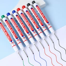 4Pcs White 20mm Deep Hole Long Nib Head Markers Set for Metal Perforating Pen Bathroom Woodworking Decoration Multi-Purpose