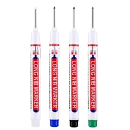 4Pcs White 20mm Deep Hole Long Nib Head Markers Set for Metal Perforating Pen Bathroom Woodworking Decoration Multi-Purpose