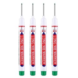 4Pcs White 20mm Deep Hole Long Nib Head Markers Set for Metal Perforating Pen Bathroom Woodworking Decoration Multi-Purpose