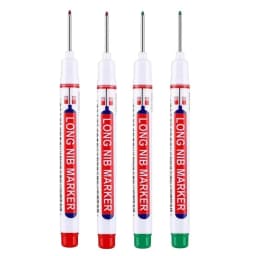 4Pcs White 20mm Deep Hole Long Nib Head Markers Set for Metal Perforating Pen Bathroom Woodworking Decoration Multi-Purpose