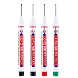 4Pcs White 20mm Deep Hole Long Nib Head Markers Set for Metal Perforating Pen Bathroom Woodworking Decoration Multi-Purpose