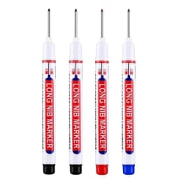 4Pcs White 20mm Deep Hole Long Nib Head Markers Set for Metal Perforating Pen Bathroom Woodworking Decoration Multi-Purpose