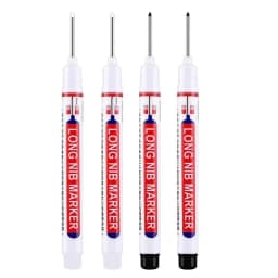 4Pcs White 20mm Deep Hole Long Nib Head Markers Set for Metal Perforating Pen Bathroom Woodworking Decoration Multi-Purpose