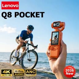 Lenovo 4K HD HandHold Wearable Camera Mini Travel Outdoor Portable Recorder Pocket Cam For Motorcycle and Vlogging  2026 New