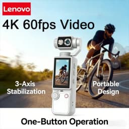 Lenovo 4K HD HandHold Wearable Camera Mini Travel Outdoor Portable Recorder Pocket Cam For Motorcycle and Vlogging  2026 New