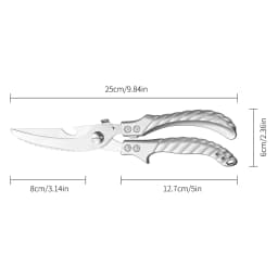 Stainless Steel Kitchen Shears for Meat Fish and Poultry Commercial Kitchen Equipment Lightweight yet Durable Construction