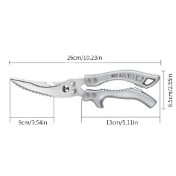 Stainless Steel Kitchen Shears for Meat Fish and Poultry Commercial Kitchen Equipment Lightweight yet Durable Construction