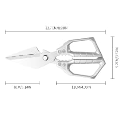 Stainless Steel Kitchen Shears for Meat Fish and Poultry Commercial Kitchen Equipment Lightweight yet Durable Construction