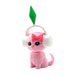 Cute Sims Cat Dancing Cat Car Ornament The Sims Kitten Mini Earphone Cat Model Dashboard Decor For Car Interior & Desk Gift