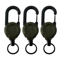 Retractable Heavy Duty Pull Reel Carabiner Key Chains Strong Steel Wire Rope Buckle Spring Key Ring Outdoor Sporty Keychain Tool