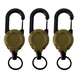 Retractable Heavy Duty Pull Reel Carabiner Key Chains Strong Steel Wire Rope Buckle Spring Key Ring Outdoor Sporty Keychain Tool