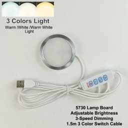 3D Printer Part For Bambu Lab LED Lamp Kit 001 DIY Model Hardware Without Shell Warm White DC 5V 3D Printer Adjustable Light Kit
