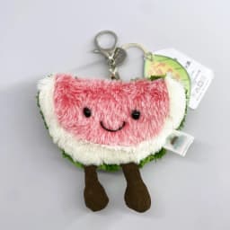 JC Golf ball plush keychain, grape keychain, jellyfish plush toy, hippopotamus, and plush elephant JC bag keychain