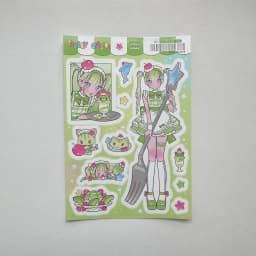 1/9PCS Korean Sweet Cool Girl Stickers Cute Cartoon Anime Girl Stickers Journal Diary Notebook Scrapbook Diy Decorative Stickers