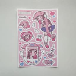 1/9PCS Korean Sweet Cool Girl Stickers Cute Cartoon Anime Girl Stickers Journal Diary Notebook Scrapbook Diy Decorative Stickers