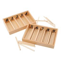 Family Version Montessori Math Toy Spindle Box With 45 Spindles Smaill Size Spindle Rod Toys Early Educational Kindergarten Gift