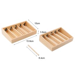 Family Version Montessori Math Toy Spindle Box With 45 Spindles Smaill Size Spindle Rod Toys Early Educational Kindergarten Gift