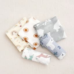Kangobaby #My Soft Life# 60x60 All Season Multifunctional Baby Bib 5pcs Pack Newborn Brup Cloth Set