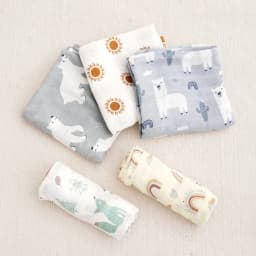 Kangobaby #My Soft Life# 60x60 All Season Multifunctional Baby Bib 5pcs Pack Newborn Brup Cloth Set