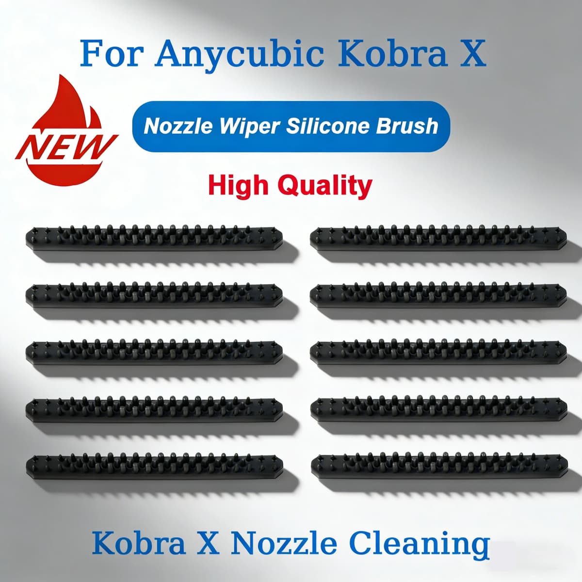 For Anycubic Kobra X Nozzle Brush Silicone Nozzle Wiper High-Temp Resist KX Accessories Kobra X Hotend Cleaner 3D Printer Parts