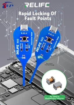 RELIFE XA5 Inductance Tester Electromagnetic Non-Contact Fault Detection for Phones PCB Motherboard Repair Diagnostics Tool