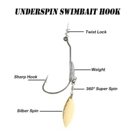 Jig Head Fish Hook 2G 3G 4G Fishing Hooks 10Pcs With Spin Lock Pin Spinner For Soft Fishing Bait Of Carbon Steel Hooks