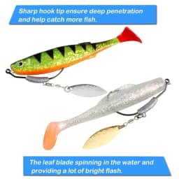 Jig Head Fish Hook 2G 3G 4G Fishing Hooks 10Pcs With Spin Lock Pin Spinner For Soft Fishing Bait Of Carbon Steel Hooks