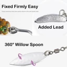 Jig Head Fish Hook 2G 3G 4G Fishing Hooks 10Pcs With Spin Lock Pin Spinner For Soft Fishing Bait Of Carbon Steel Hooks